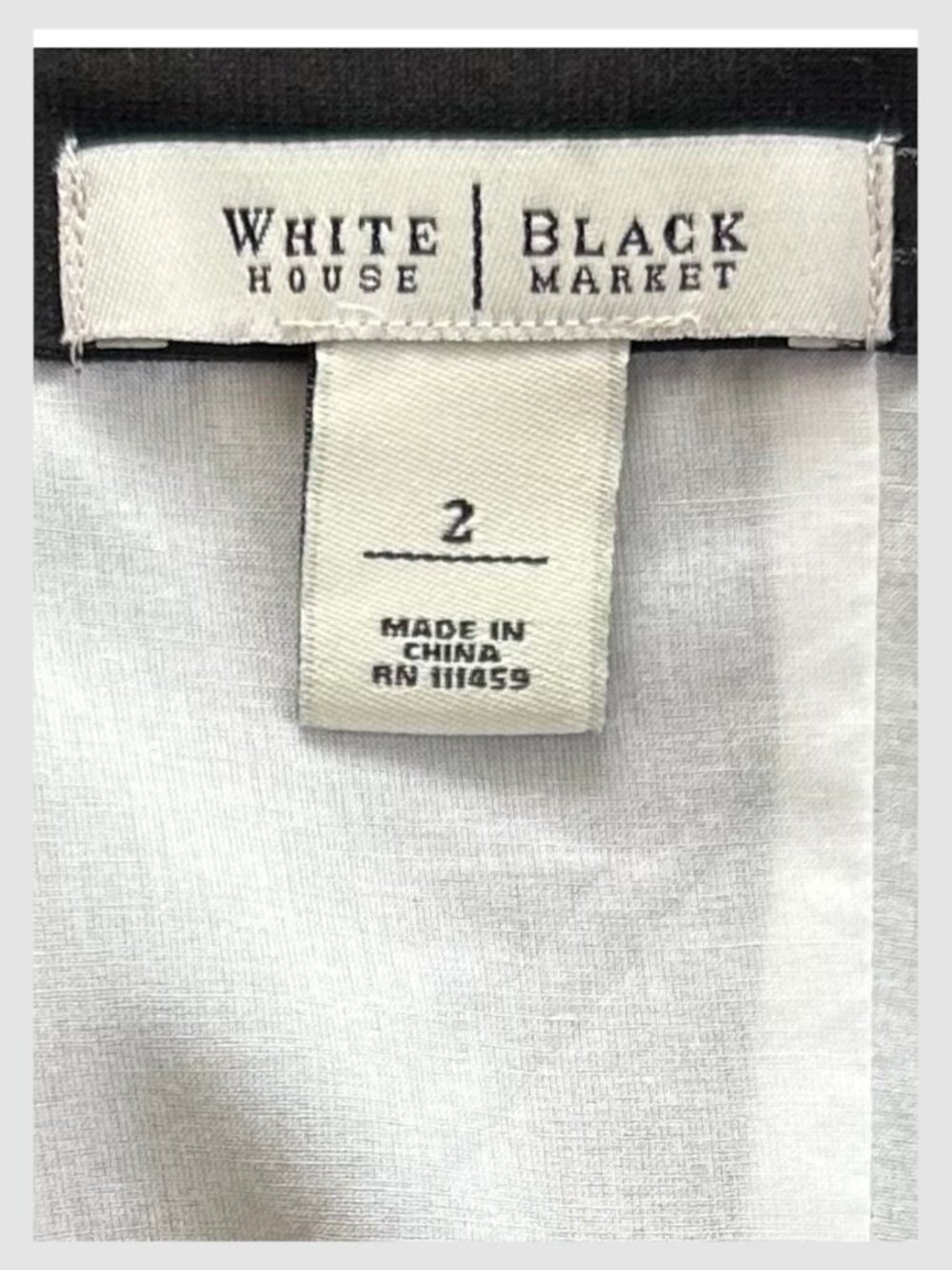 White House Black Market Bustier Top Black White Strapless Floral 2 XS - Picture 7 of 8